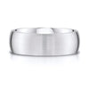 Low Dome Brushed Band in 14k White Gold (8mm)