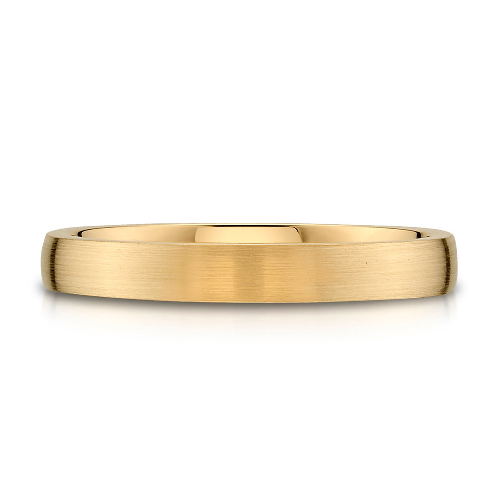 Low Dome Brushed Band in 14k Yellow Gold (3mm)