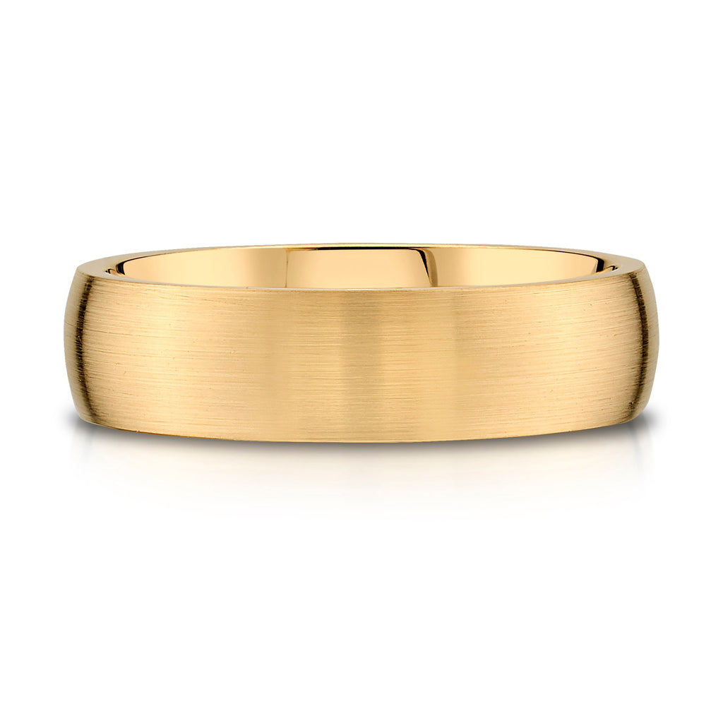 Low Dome Brushed Band in 14k Yellow Gold (7mm)