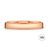 Low Dome Polished Band in 18k Rose Gold (3mm)