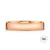 Low Dome Polished Band in 18k Rose Gold (4mm)