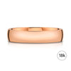 Low Dome Polished Band in 18k Rose Gold (5mm)