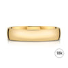 Low Dome Polished Band in 18k Yellow Gold (5mm)