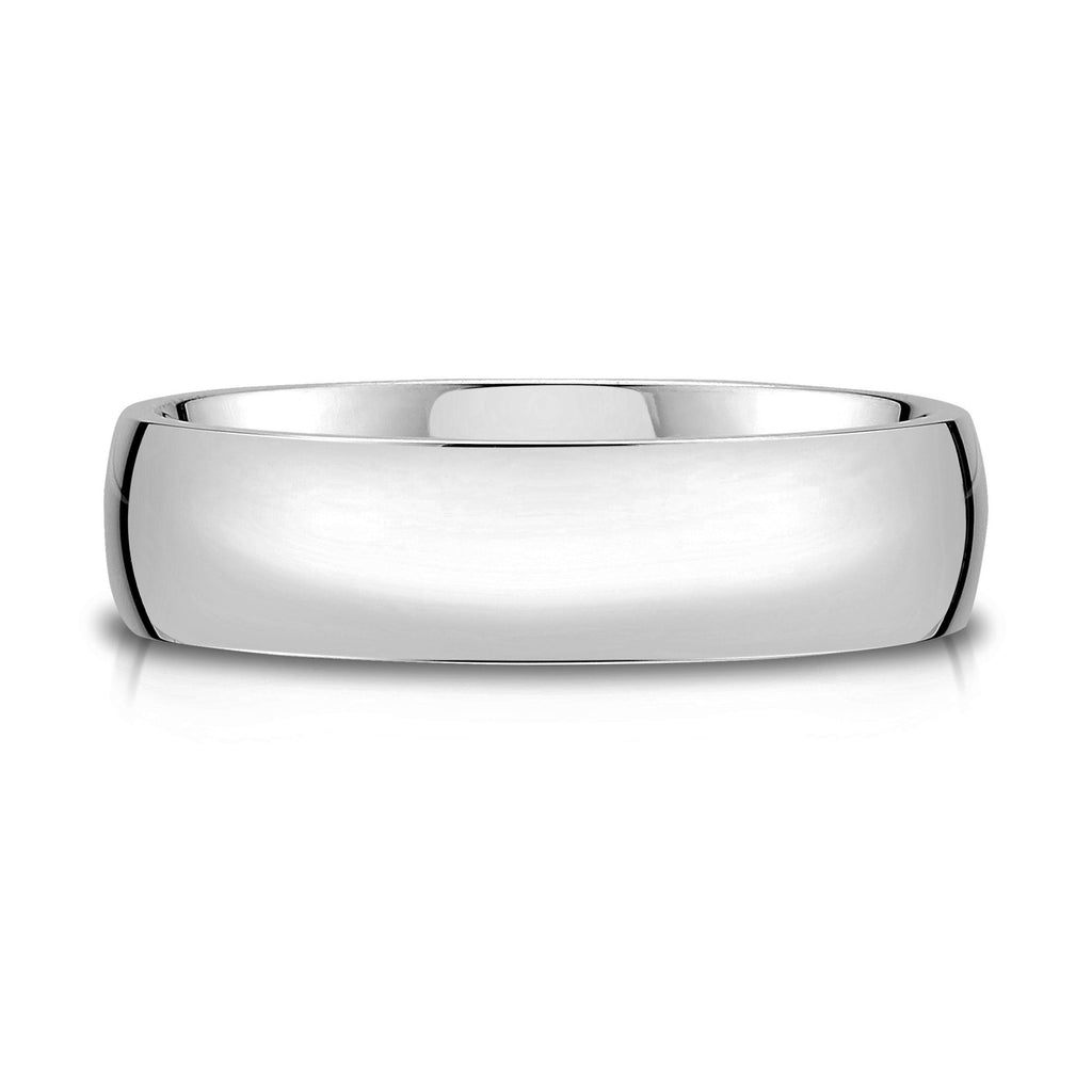 Low Dome Polished Band in Platinum (6mm)