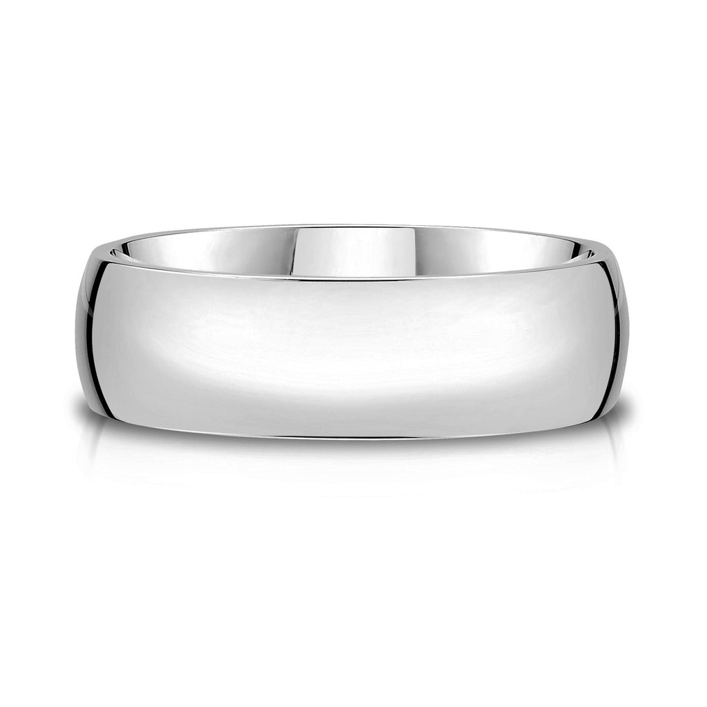 Low Dome Polished Band in Platinum (7mm)