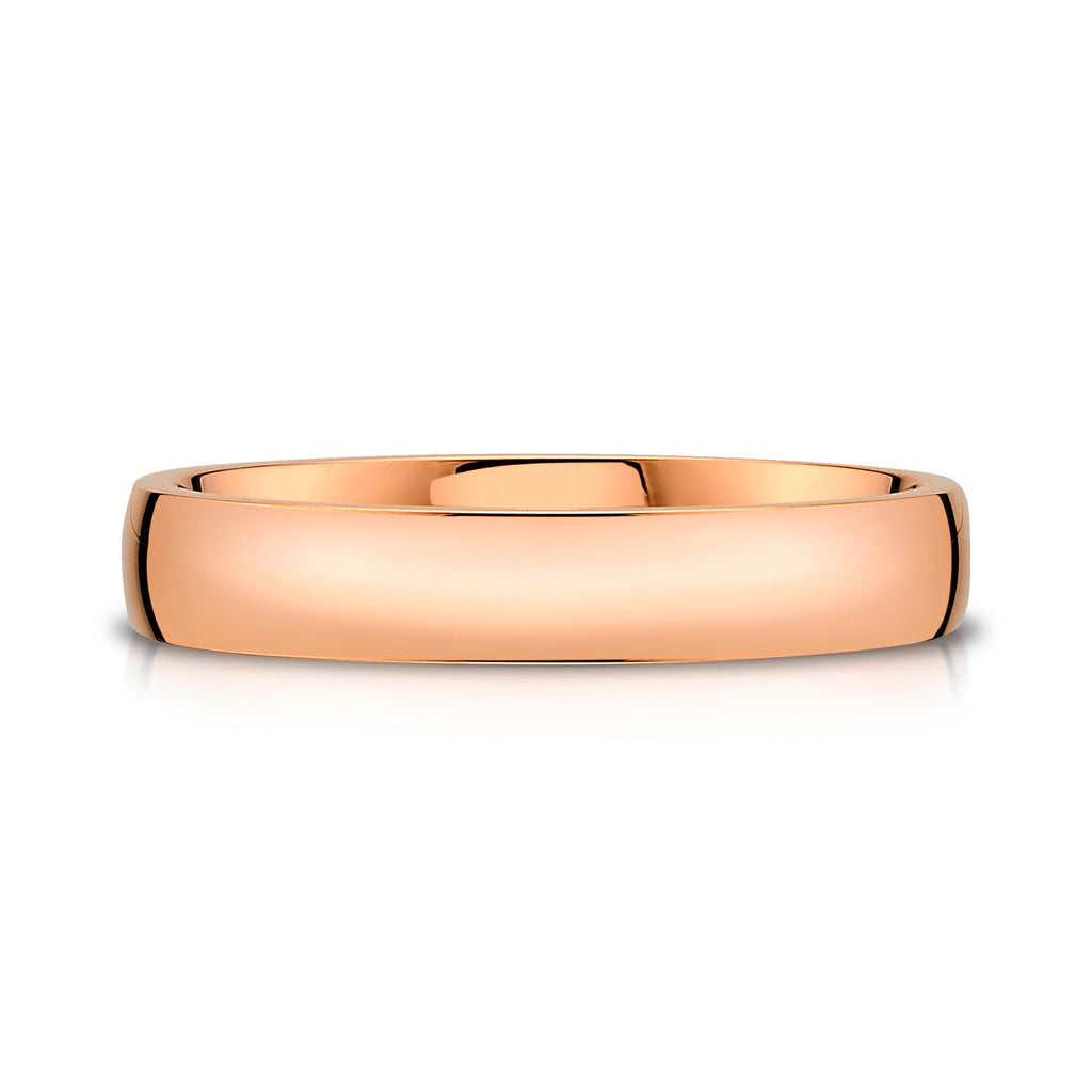 Low Dome Polished Band in 14k Rose Gold (4mm)