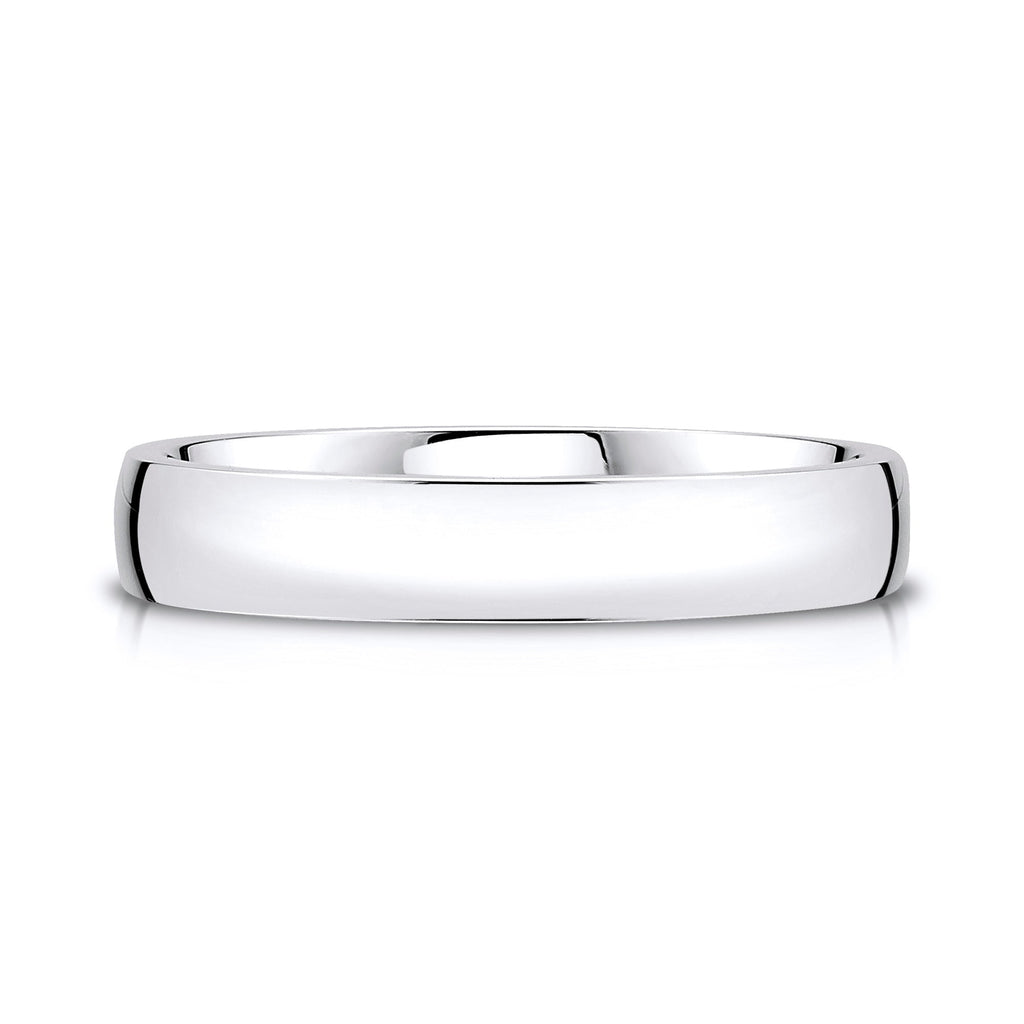 Low Dome Polished Band in 14k White Gold (4mm)