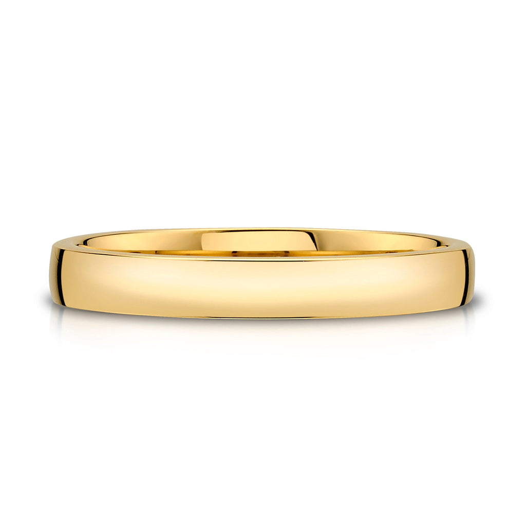 Low Dome Polished Band in 14k Yellow Gold (3mm)