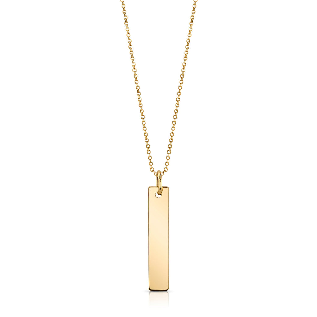 Engravable Vertical Bar Pendant (Small)